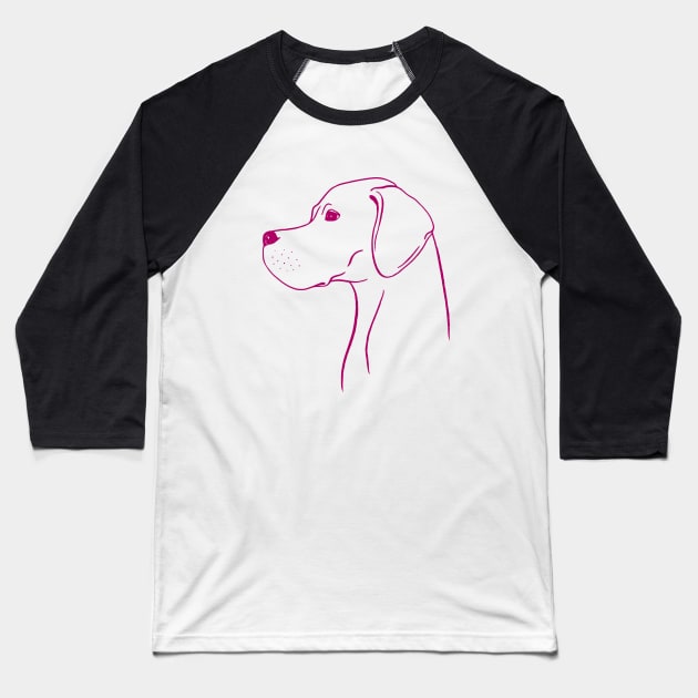 English Pointer (Pink and Berry) Baseball T-Shirt by illucalliart